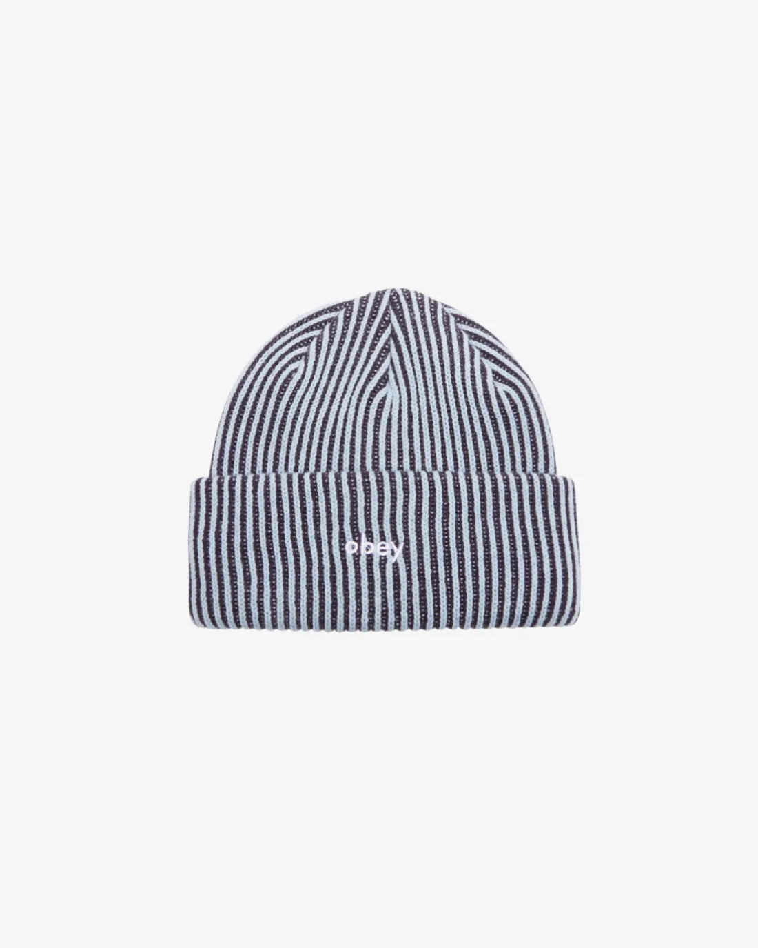 BOWERY II TONE RIB BEANIE*OBEY Clothing Clearance