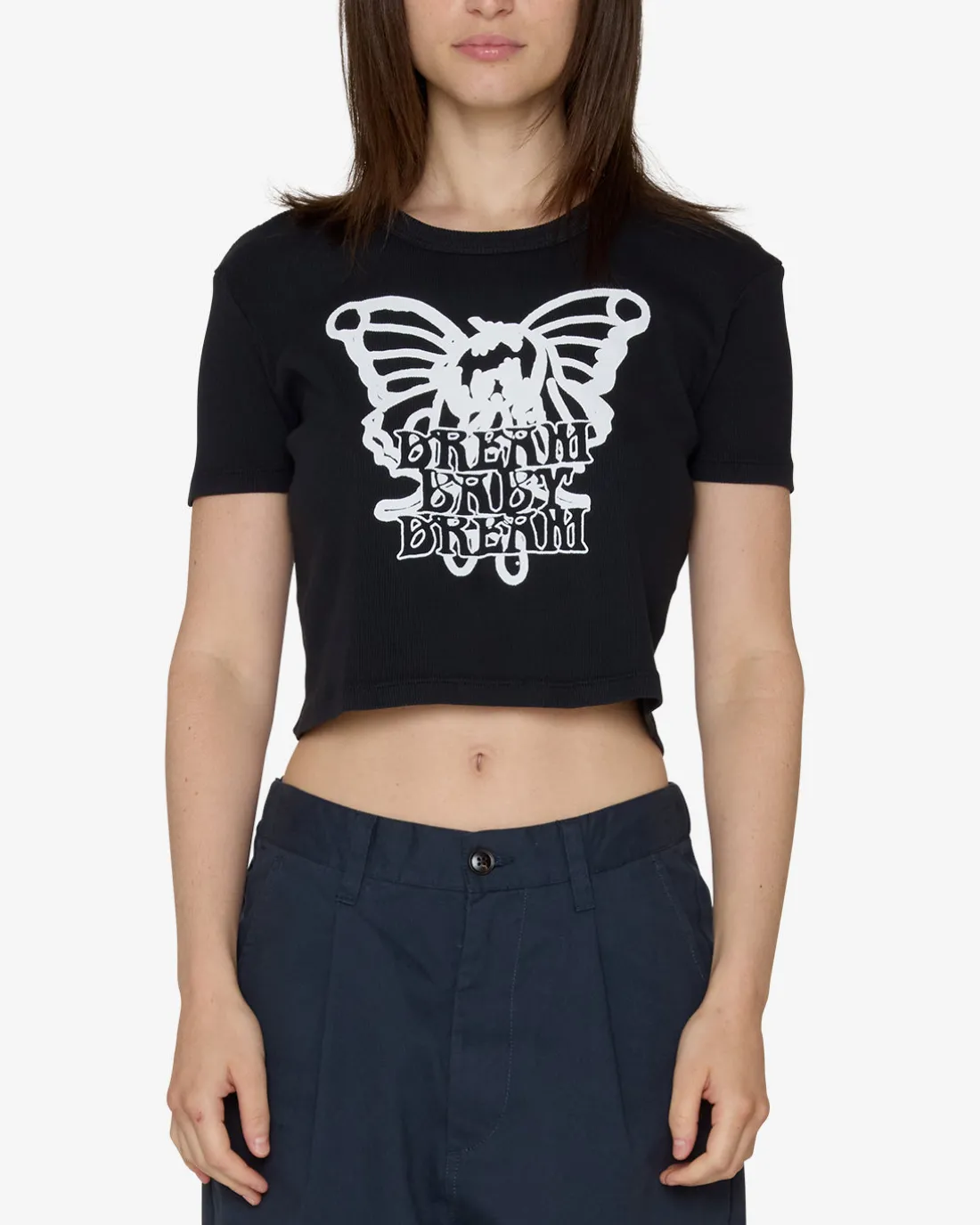 DREAM BABY DREAM CROPPED RIB T-SHIRT*OBEY Clothing Outlet
