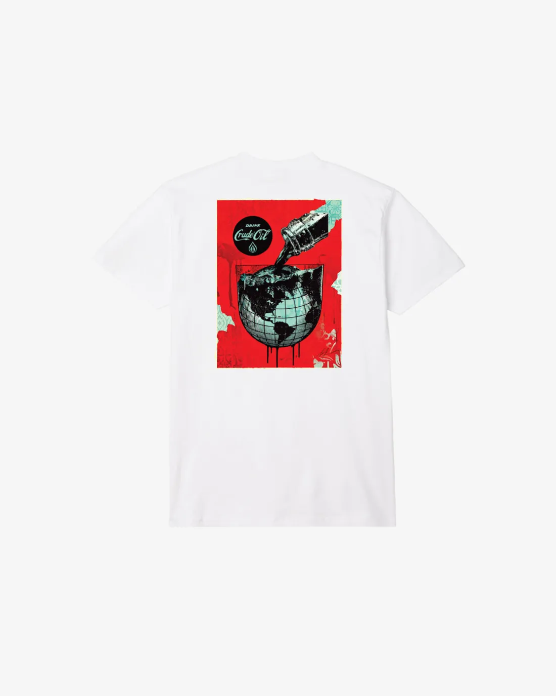 DRINK CRUDE OIL CUP CLASSIC T-SHIRT*OBEY Clothing Best Sale