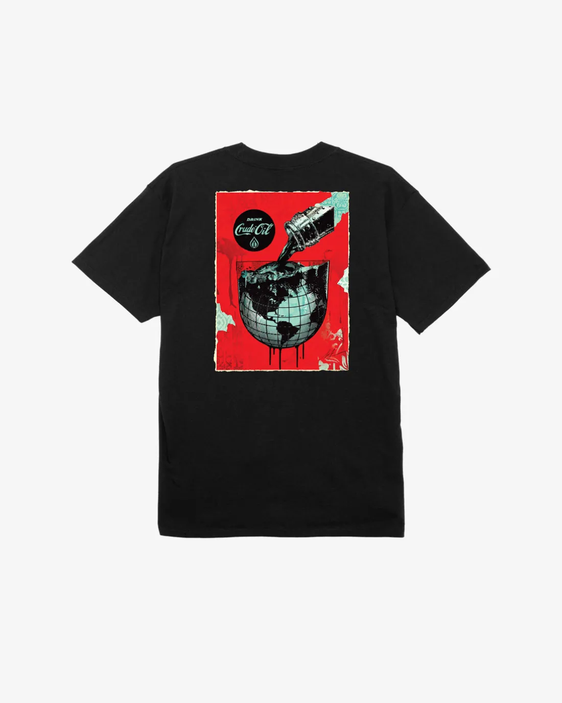DRINK CRUDE OIL CUP CLASSIC T-SHIRT*OBEY Clothing Best Sale