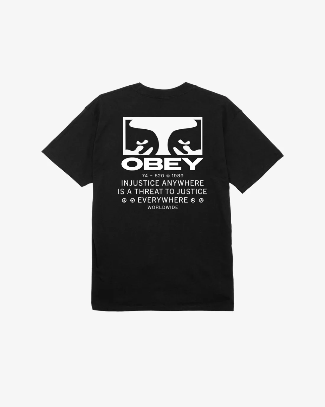 JUSTICE EVERYWHERE CLASSIC T-SHIRT*OBEY Clothing Clearance