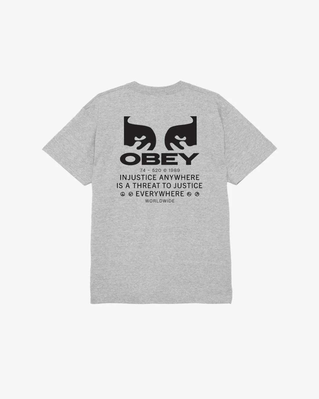 JUSTICE EVERYWHERE CLASSIC T-SHIRT*OBEY Clothing Clearance