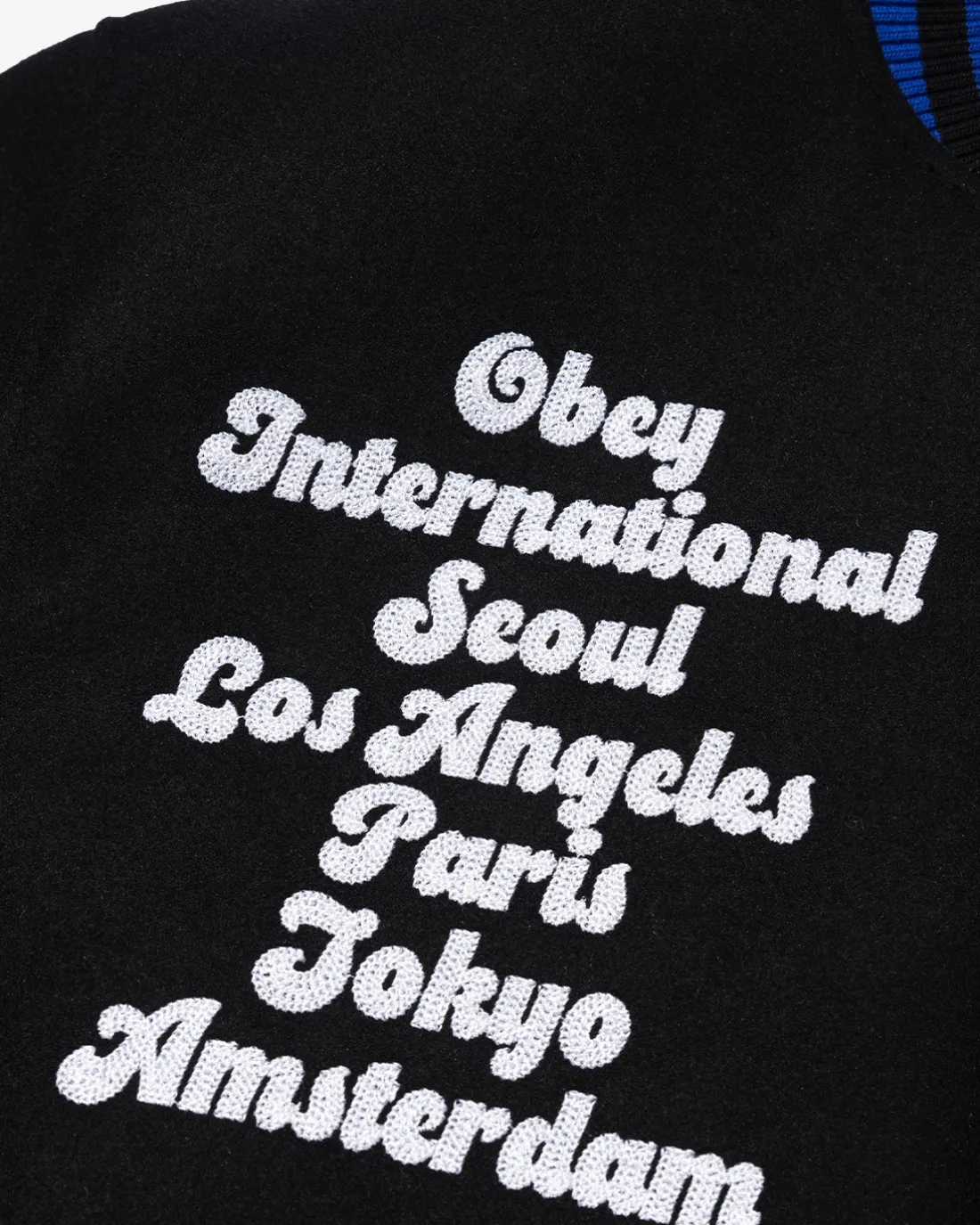 PARIS INTERNATIONAL VARSITY JACKET*OBEY Clothing Outlet