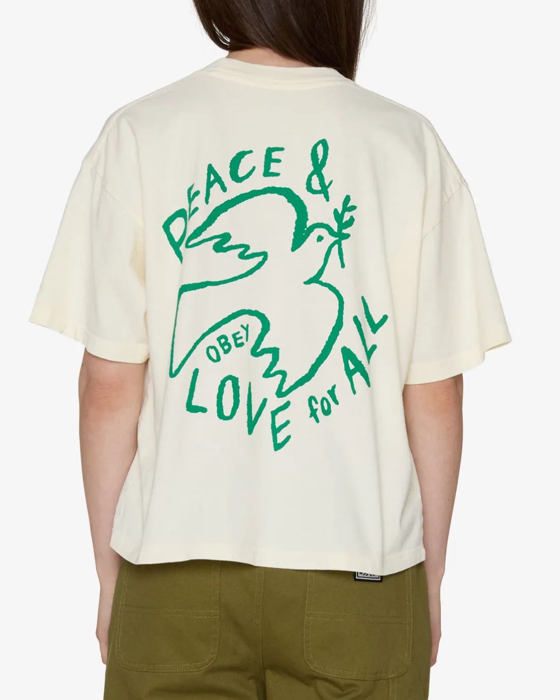 PEACE & LOVE FOR ALL DOVE RAEGAN T-SHIRT*OBEY Clothing Store