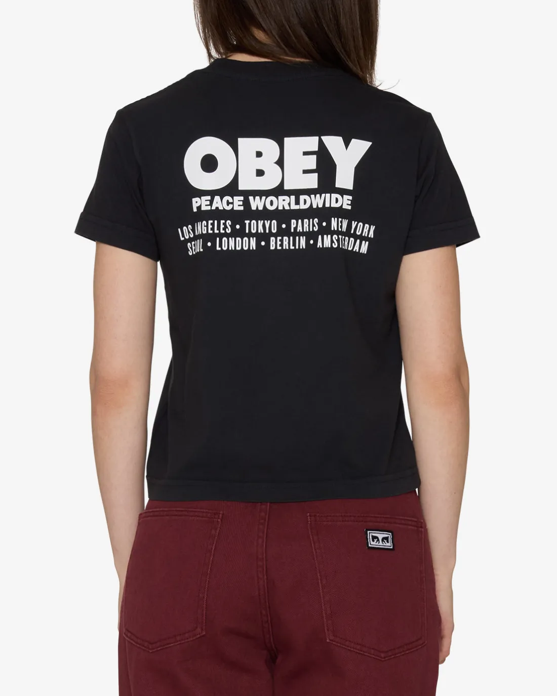 PEACE WORLDWIDE KAYLIN T-SHIRT*OBEY Clothing New