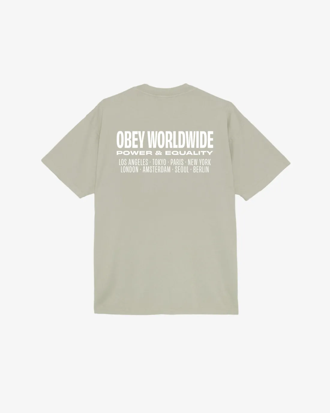 WORLDWIDE POWER & EQUALITY HEAVYWEIGHT T-SHIRT*OBEY Clothing Sale